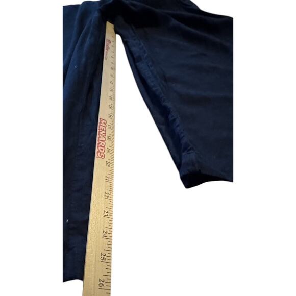 Time And Tru Navy Blue Linen Jumpsuit Romper M (8 - 10) Button Up No Belt NWT - Picture 10 of 12